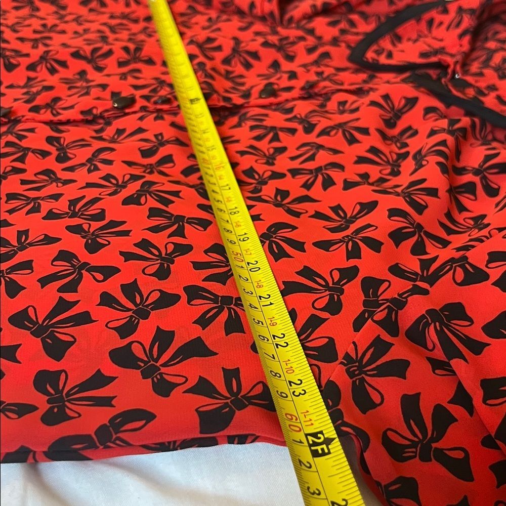 Vintage Josephine Red and Black Bow Blouse - Picture 9 of 10